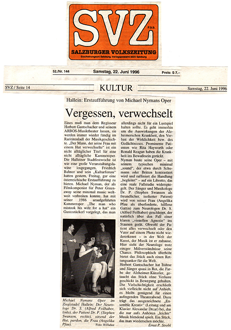 The Men Who Mistook His Wife For A Hat - Hallein SVZ