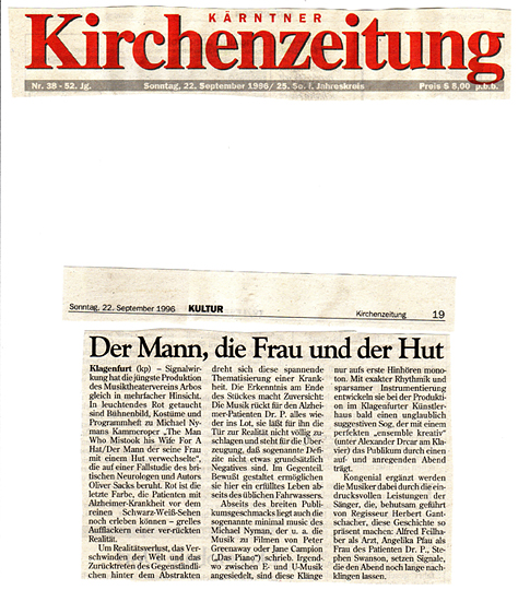 The Men Who Mistook His Wife For A Hat - Klagenfurt KKZ