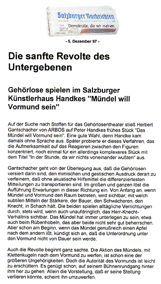 Das Mündel will Vormund sein - Salzburg SN