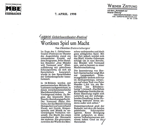 Das Mündel will Vormund sein - Wien - WZ