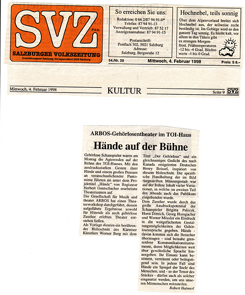 Der Gehörlose - Beissel - Berg - Salzburg - SVZ