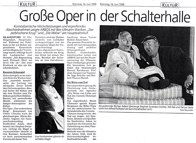 Die Weise von Liebe und Tod des Cornets Christoph Rilke - Orchester - Klagenfurt - KTZ