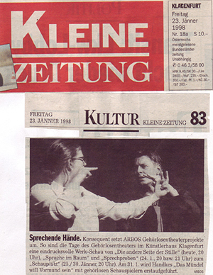 Tage des Gehörlosentheaters - Klagenfurt - Kleine Zeitung