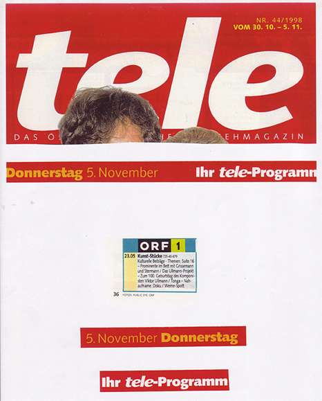 Viktor Ullmann - Projekt - H.T. Mandl - ORF Kunststücke - tele