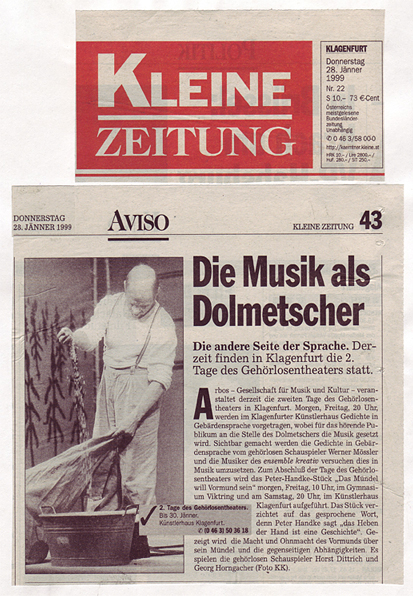 Tage des Gehörlosentheaters - Klagenfurt - Kleine Zeitung