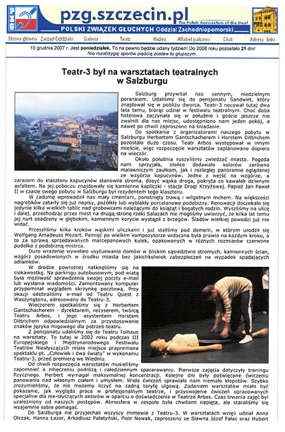 Sprechende Hände WS - Salzburg Szczecin - SZH 1