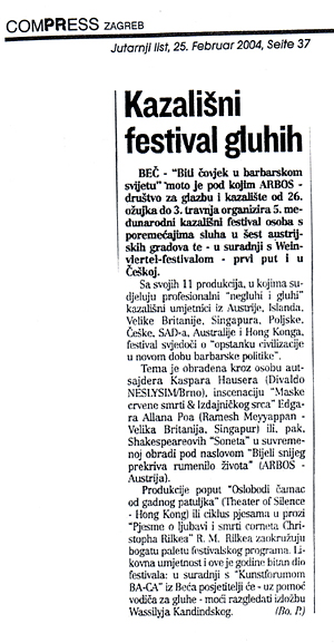 5 Europäisches und Internationales Gehörlosentheaterfestival - Kroatien - JL 1