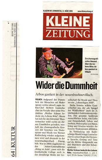 Weisser Schnee bedeckt des Lebens Röte - Villach - Kleine Zeitung