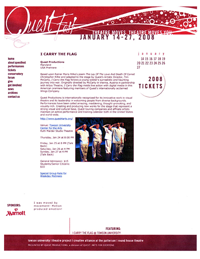 Die Weise von Liebe und Tod des Cornets Rilke - I Carried the Flag - Baltimore - Quest 2